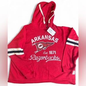 Pressbox Red Arkansas Razorbacks Graphic Pullover